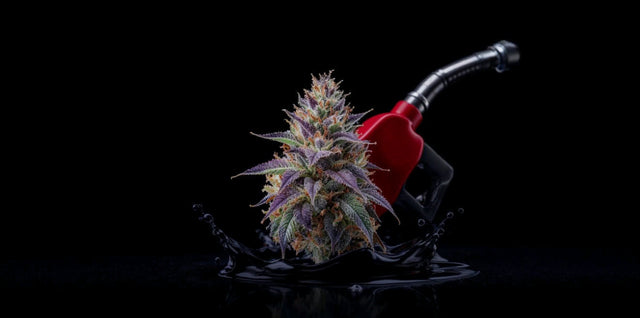 Exotic and highly sought after terpenes like alpha and beta pinene, isopulegol, citronellol, and terpinene synergize into that tell tale gassy scent.