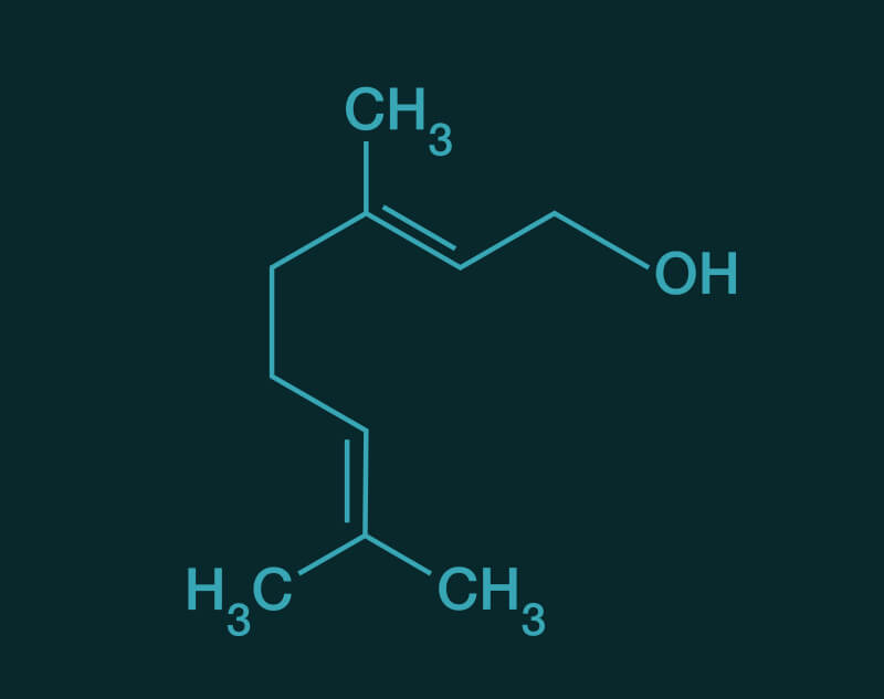 Geraniol molecular structure