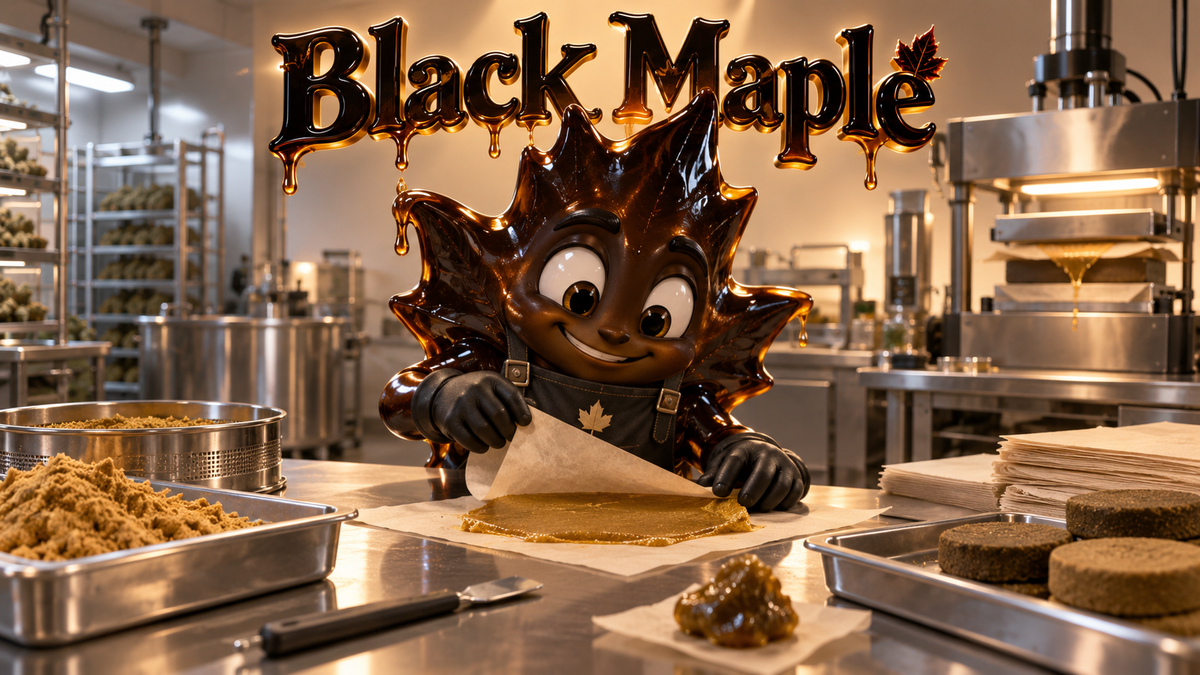 Black Maple from Bloom Seed Co, bred for flower and full melt.