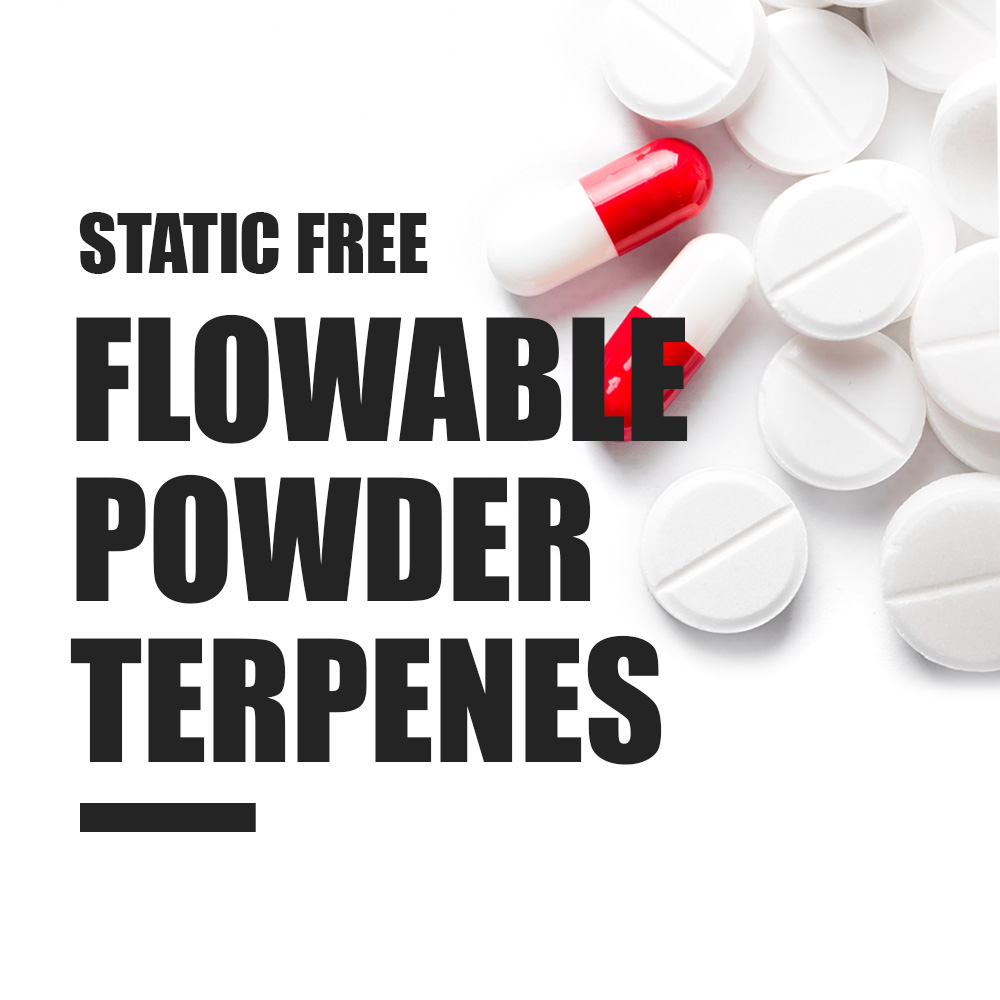 Static Free High Speed Flowable Powder Terpenes